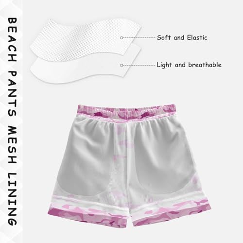 JUNZAN Camo Boys Swim Trunks Toddler Swimming Trunks for Boy Beach Swim Shorts Lilac Purple4