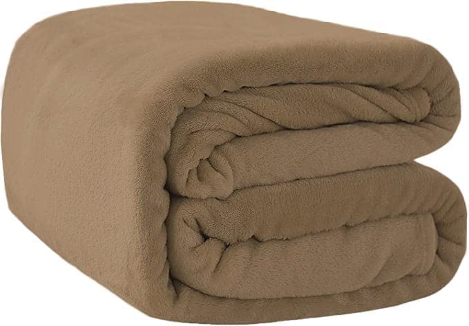 Artistic Fashionista* New Thermal Super Soft Velvet Faux Fur Mink Throw Blanket Soft Warm Thick Bed Sofa Cover Single Double King (Double - 150x200cm, Mink) — image 1