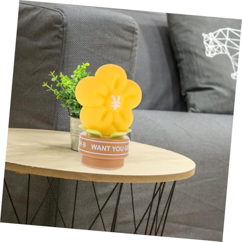 Lámpara de noche LED recargable USB de silicona con diseño de flor miniatura 6
