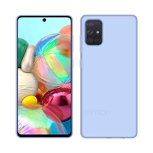Image of Case Creation Liquid TPU Silicone Cover for Samsung M51 Soft Case,Anti-Dirty Slim Case Frosted Matte Cute Candy TPU Raised Bezel (Splash of Color) Back Case Cover for Samsung Galaxy M51 -Light Purple