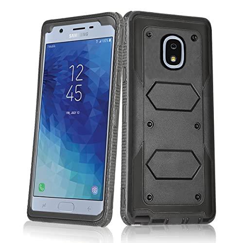 Asuwish Phone Case for Samsung Galaxy J7 Star J 7 Crown 7J Refine 2018 J7V V 2nd Gen Cover Hybrid Shockproof Proof Full Body Heavy Duty Cell Accessories Glaxay Aura S767VL SM J737V Women Men Black