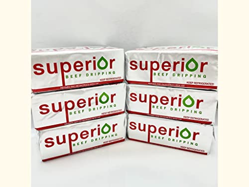 British Beef Dripping Block - 250g (Perfect for Roast Potatoes Yorkshire Puddings and Basting Meats) x 6