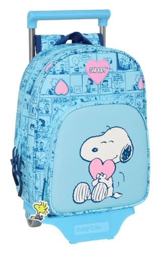 Sac à dos Snoopy Love à roulettes pour l'école et les sorties