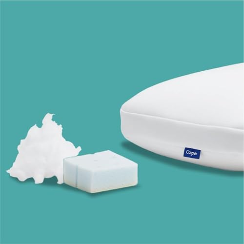 Casper Sleep, almohada híbrida estándar, paquete de dos, color blanco, 2 unidades
