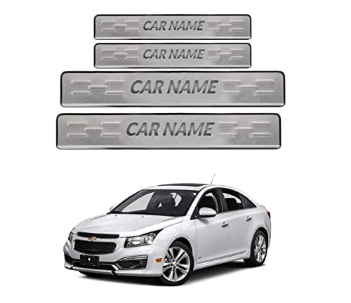 Image of Door Sill /Foot Step Stainless Steel Plates with Chevorolet Cruze (Set of 4 Pcs)