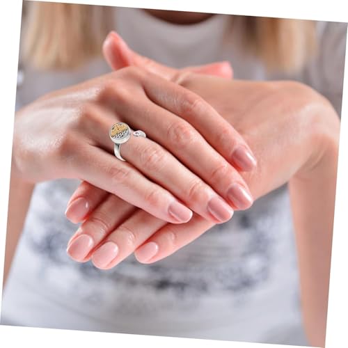 Anillos de acero inoxidable hipoalergénico con detalles artesanales exquisitos 7
