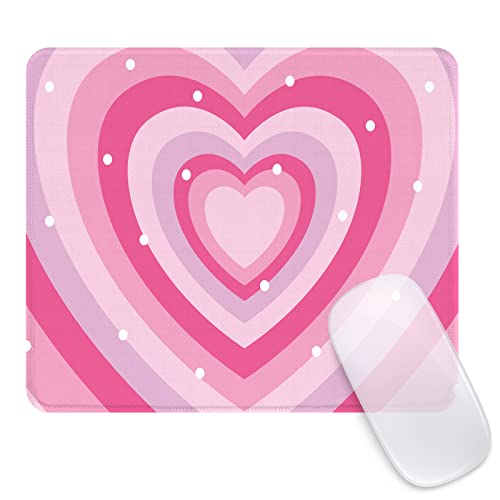 Seorsok Pink Heart Mouse Pad,Mouse Mat Square...
