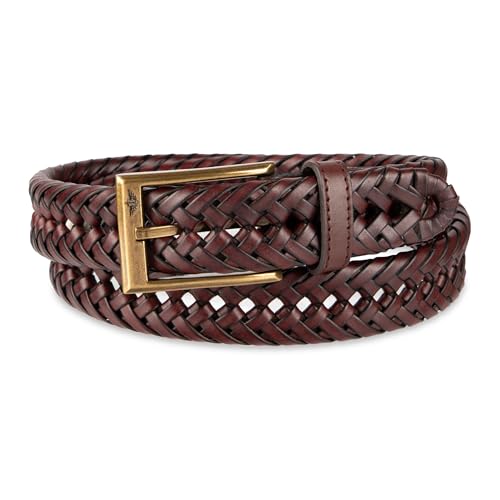 Dockers Men's Leather Braided Casual and Dress Belt,Brown,36 - image 2