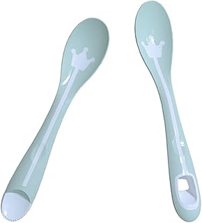 Totority 2 Peças Colheres De Bebê Colheres Infantis Colheres De Plástico Colher De Criança Colheres De Purê De Bebê Colher De Purê Para Bebês Colheres De Alimentação Colher Serrilhada