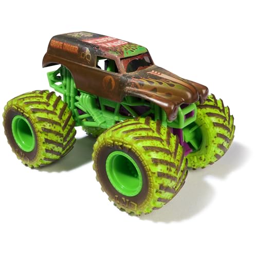 Image of Monster Jam Mud Blasters Grave Digger & Megalodon 2-Pack | Includes 2 Color Change Trucks, Dunk in Water to Reveal Clean Trucks, Exciting Pretend Play, Toys for Ages 3 and Up