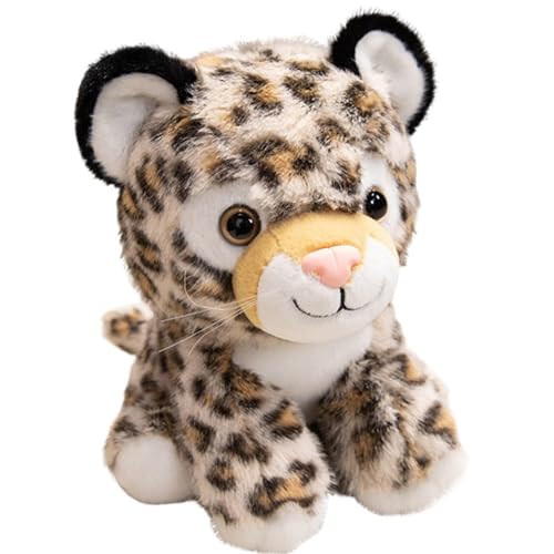 KUKUShining Guepardo Peluche, Lindo Animal Realista Muñeca Leopardo Salvaje Almohada Suave Juguetes Abrazables for Decoración(24cm/9.44in)