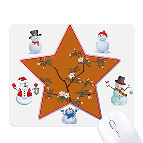 Tapis de souris motif arbre de Noël antidérapant avec surface de glisse fluide