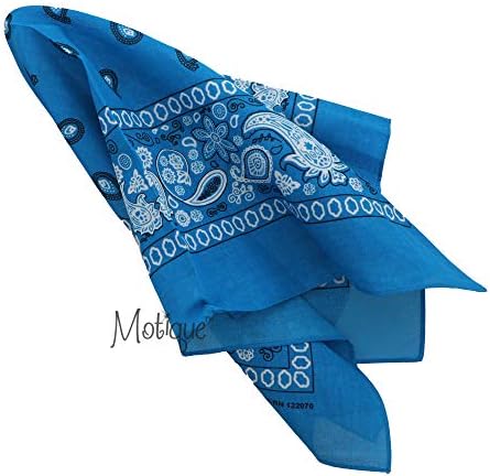 Motique Accessories 22 Inch Cotton Paisley Bandana