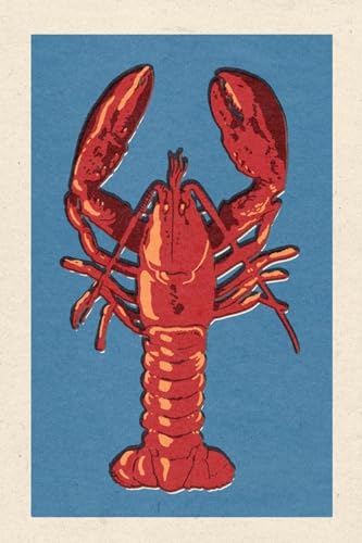 ART.COM Wall Art Print Lobster - Woodblock by Lantern Press,