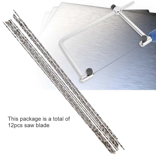 12PCS Scroll Saw Blades, Wood Saw Blades, Spiral Teeth Wood Metal Plastic Cutting High Carbon Steel, 5.12 Inch - Image 4