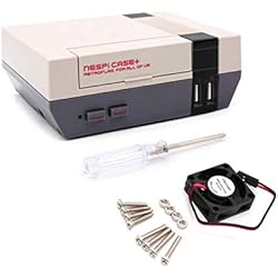 Ventilador Nespi Case BeWishes Retroflag Nespi Case +, botón de Encendido Funcional con Apagado Seguro y Ventilador de refrigeración y disipadores térmicos para Raspberry Pi 3/2 Modelo B y 3B + con Fuente de alimentación