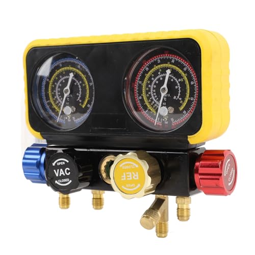 Juego profesional de manómetros AC para refrigerantes R410a, R22 y R134a, rendimiento estable para gestión de sistemas HVAC miniatura 4