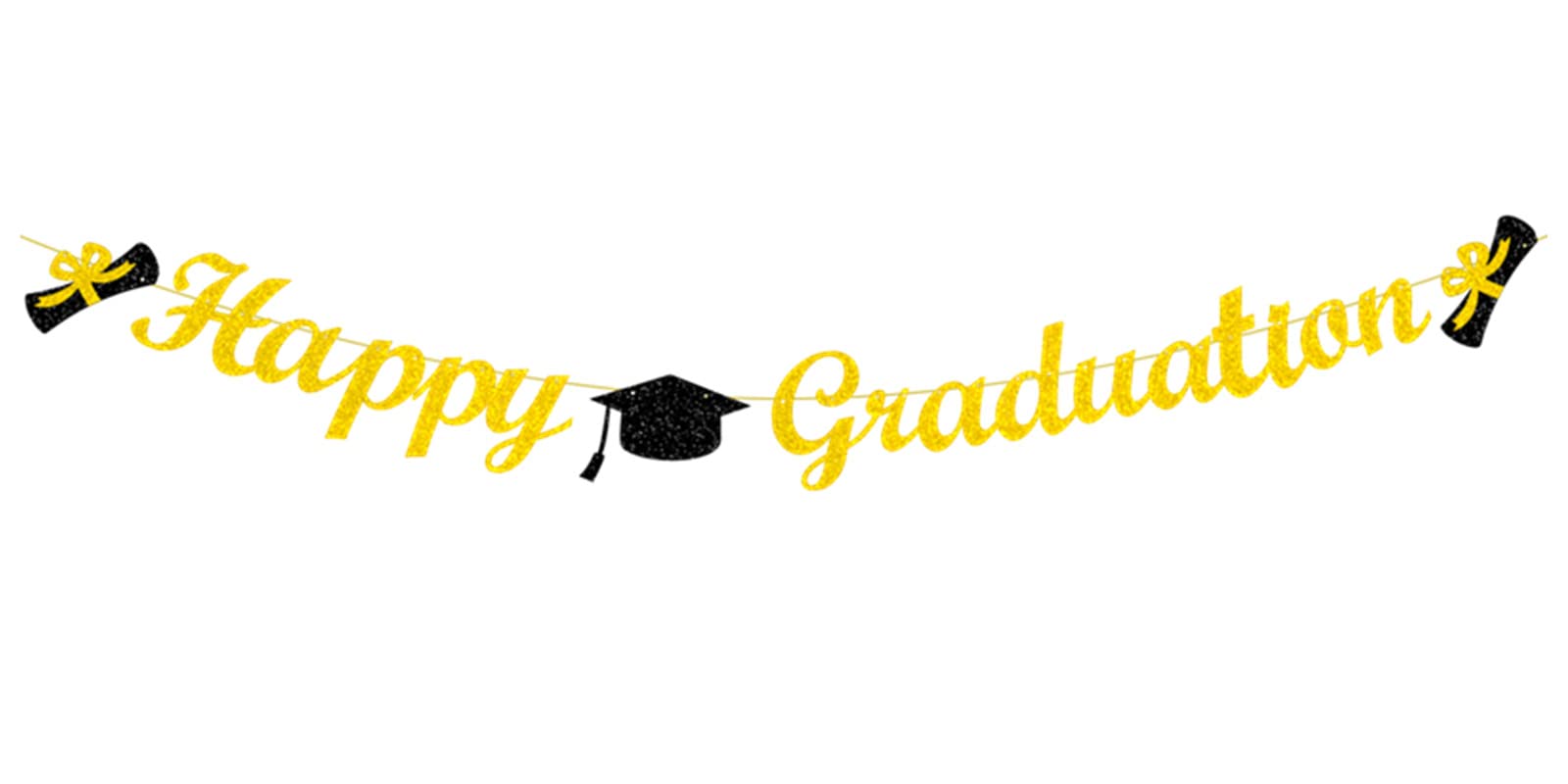 bng-bng Happy Graduation Banner Gold