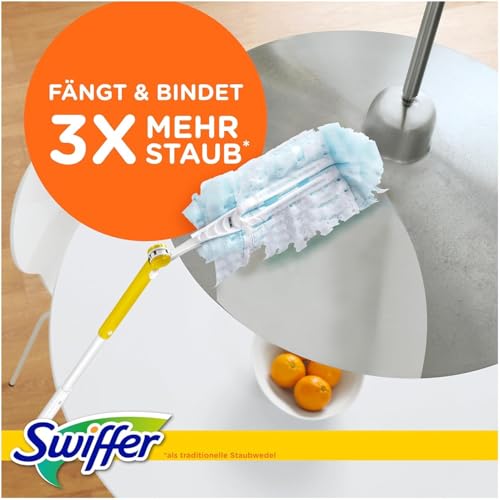Swiffer Staubmagnet Nachfüllpackung, 25 Tücher (5×5) mit Febreze-Duft, Fängt Und Schließt 3-mal Mehr Staub Und Haare Ein Als Herkömmliche Staubwedel