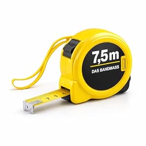 TK Gruppe Timo Klingler – Bandmaß 7.5 Meter mit Halterung - robustes Maßband & Bandmas