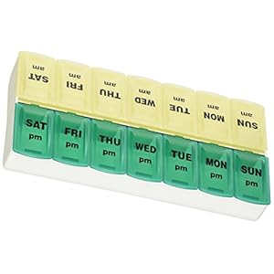 GIMA 25759 pillendoos 7 dagen x 2 inscripties in het Engels