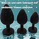 ZYQMEL Analplug 3 Stücke Set Buttplug Hautfreundlichem Silikon Großes, Mittleres und Kleines Anal Plug Sexspielzeug geeignet für Anfänger, Frauen, Männer Paare (Blau)