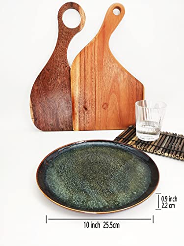 Jinsongdafa 10 Inch Ceramic Dinner Plates Set Of 4, Main Dish For Steak, Bread, Risotto, Pasta, Salad, Microwave, Oven And Dishwasher Safe, Scratch Resistant #TOP1