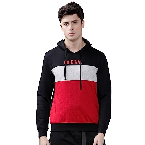 Image of Hooded Sweatshirts Long Sleeves Slim Fit Red Large