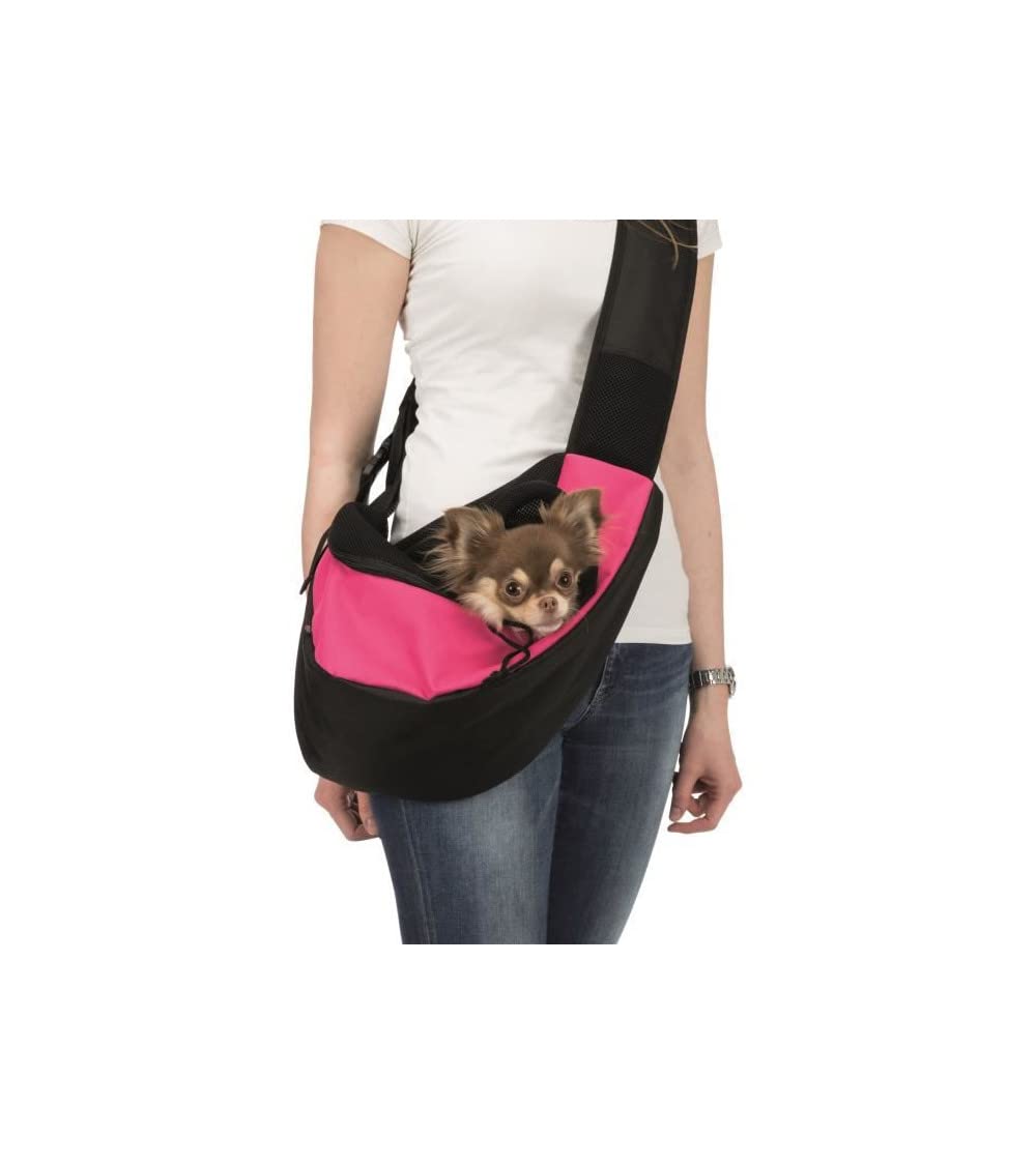 Trixie 28956 kieszeń przednia Sling, 50 × 25 × 18 cm, różowa/czarna