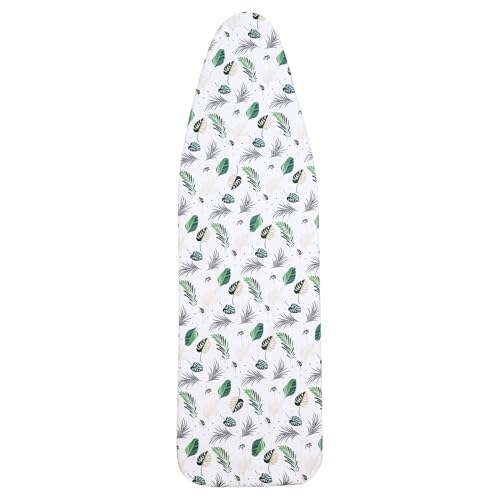 Funda ajustable de algodón para tabla de planchar con diseño acolchado, bordes elásticos y cierres para un planchado eficiente y sin arrugas para todas las tablas estándar
