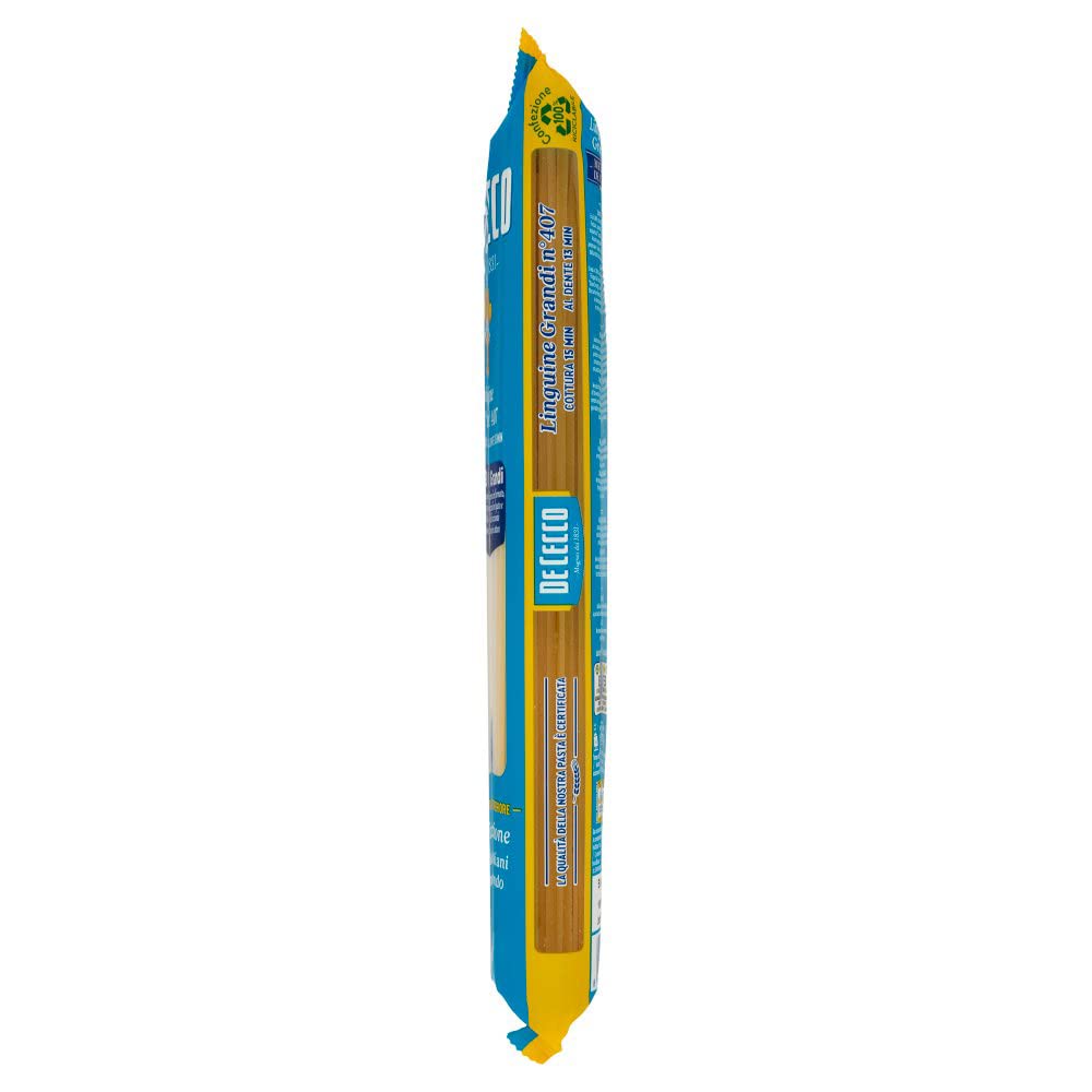 Italian Gourmet Pasta Linguine grandi n. 407 Nudeln 24 x 500g | Aus Hartweizengrieß, trafilata ruvida, formato lungo per sughi di mare e, Gesamtnettogewicht 12 kg + Kostenlos Polpa 400g