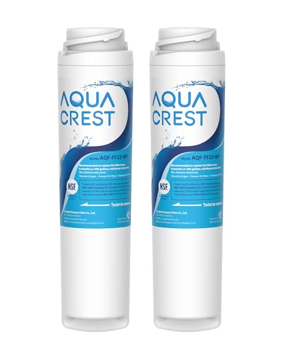 AQUA CREST GSWF Refrigerator Water Filter, Replacement for GE® GSWF Smart Water 238C2334P001, Kenmore® 46-9914, 469914, 9914, 2 Filters