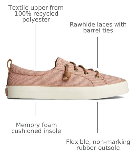 Image of Sperry Women's Crest Boat Smocked Hemp Sneaker