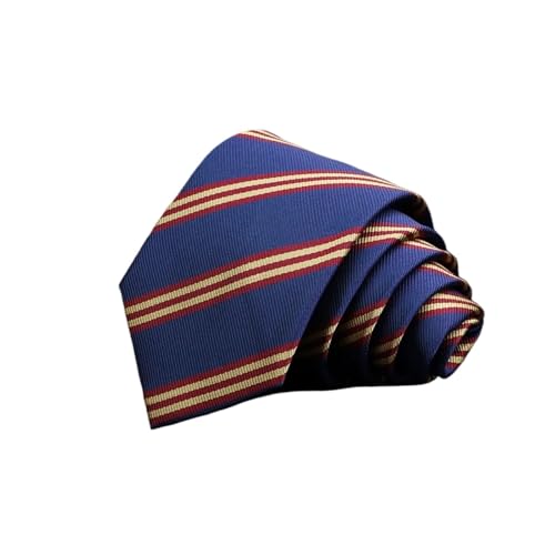 Cravate homme classique à rayures vertes et bleues en jacquard de 7 cm