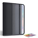 Expanding File Folder with Sticky Labels, 13 Pocket Accordion Document Organizer Fabric/Poly Expandi