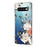 🌸Kompatible Modelle:Samsung Galaxy S10 plus Kristall Handyhülle Die transparent beautiful blume design schutzhülle ist kompatibel mit Samsung Galaxy S10 plus phone, in dem schutz und stylisches design perfekt miteinander verschmelzen.Unterstützt kabelloses Laden, berührungsempfindlich.