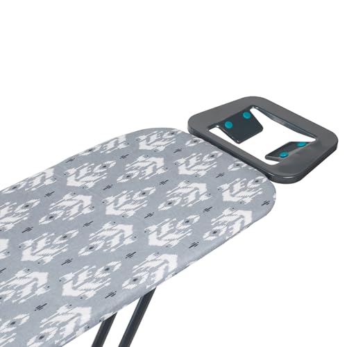 Beldray LA023995IKAT Folding Ironing Board - Compact Vertical Storage, 7 Variable Heights, Lightweight Collapsible Ironing Table For Left/Right Handed Use, Adjustable Iron Rest, 110 x 33cm, Grey Ikat - Image 8