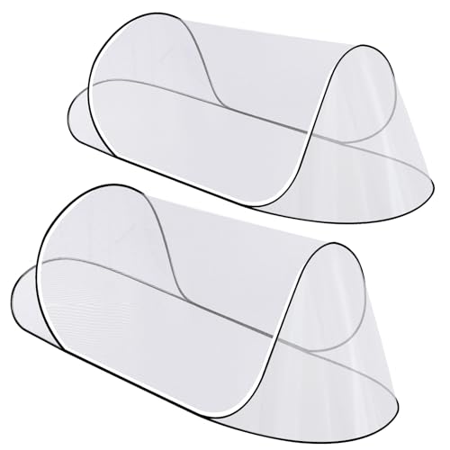 Image of 2 Pcs 78 * 31 * 23 Inch Large Pop Up Mosquito Net, Portable Foldable Mesh Tent, Breathable Lightweight Mosquito Net Tent for Bed Camping Travel Patio