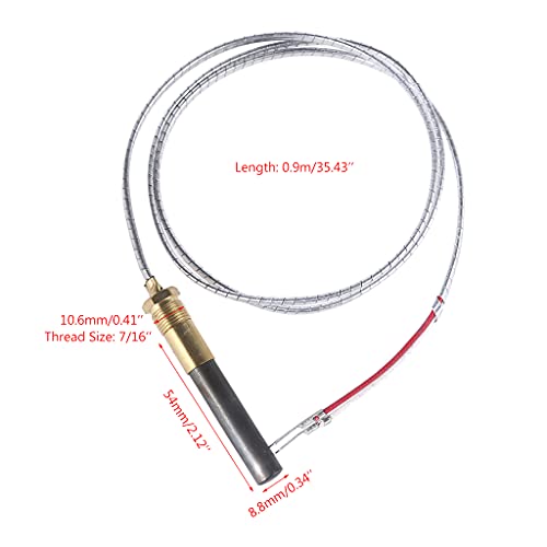 Termopila de cobre de 2 cables para chimenea de gas que garantiza un calor estable 4