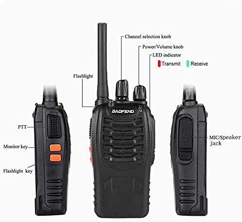 Nineaccy Walkie Talkies Portable and Rechargeable Comunicador Transmitter Transceiver radio set for Children play and adults work.