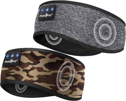 MUSICOZY Sleep Headphones Bluetooth Headband Wireless Music Headband Headphones, Earbuds for Side Sleepers Women Men Workout Running Travel Yoga Cool Gadgets Unique Gift, 2 Packs image 5