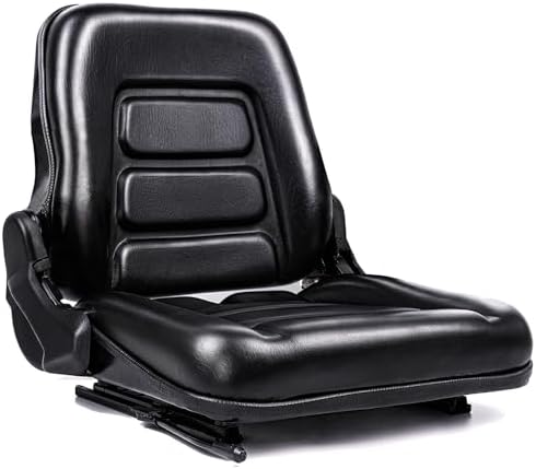 VEVOR Universal Forklift Seat PVC Tractor Seat 6 In. Adjustable Mower Seat Foldable Seat Including Seat Switch, Black CCZYHSCCZYYS2Y9IRV0 - The Home Depot - Foto 3