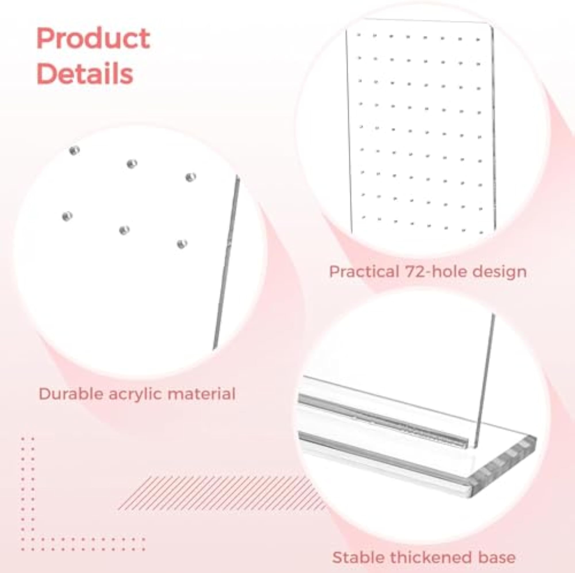 2 Pack Earring Organizer, Clear Acrylic Display Stands