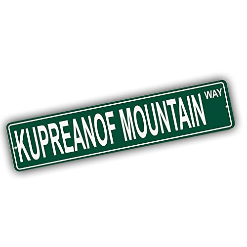 Brotherhood Aluminum Street Sign for Kupreanof Mountain - Alaska Wall Decor