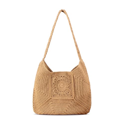 Bolso de playa tejido para mujer verano miniatura 1