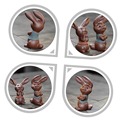 HOLIDYOYO Zisha Coelho Chá Animal De Estimação Adorno De Mesa Multiuso Chá Animal De Estimação Chá C