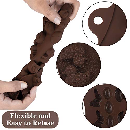 Adxco 6 Pieces Easter Silicone Mold Egg Shape And Bunny Cake Baking Mold Diy Chocolate Mold For Easter Cake Decorating Home Kitchen Diy Baking #TOP2