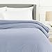 Amazon Brand – Pinzon Flannel Duvet Cover - Full or Queen, Dusty Blue