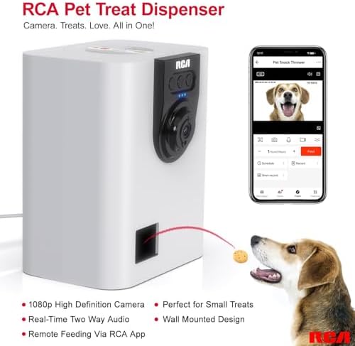 RCA Dog & Cat Smart Camera Treat Dispenser, — detail view