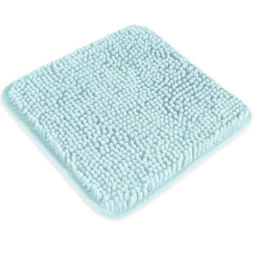 PureSwan Petit tapis de salle de bain 30,5 x 30,5 cm - Lavable et absorbant, antidérapant - En chenille épaisse et douce pour salle de bain, douche, casier...